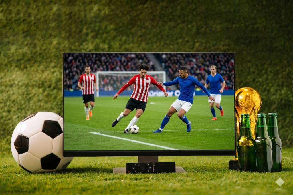 Saiba quais são as especificações recomendadas em uma TV para que ela seja considerada boa para assistir futebol e conheça as melhores TVs para assistir futebol e outros esportes.